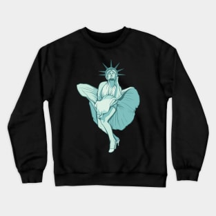 marilyn monroe statue of liberty Crewneck Sweatshirt